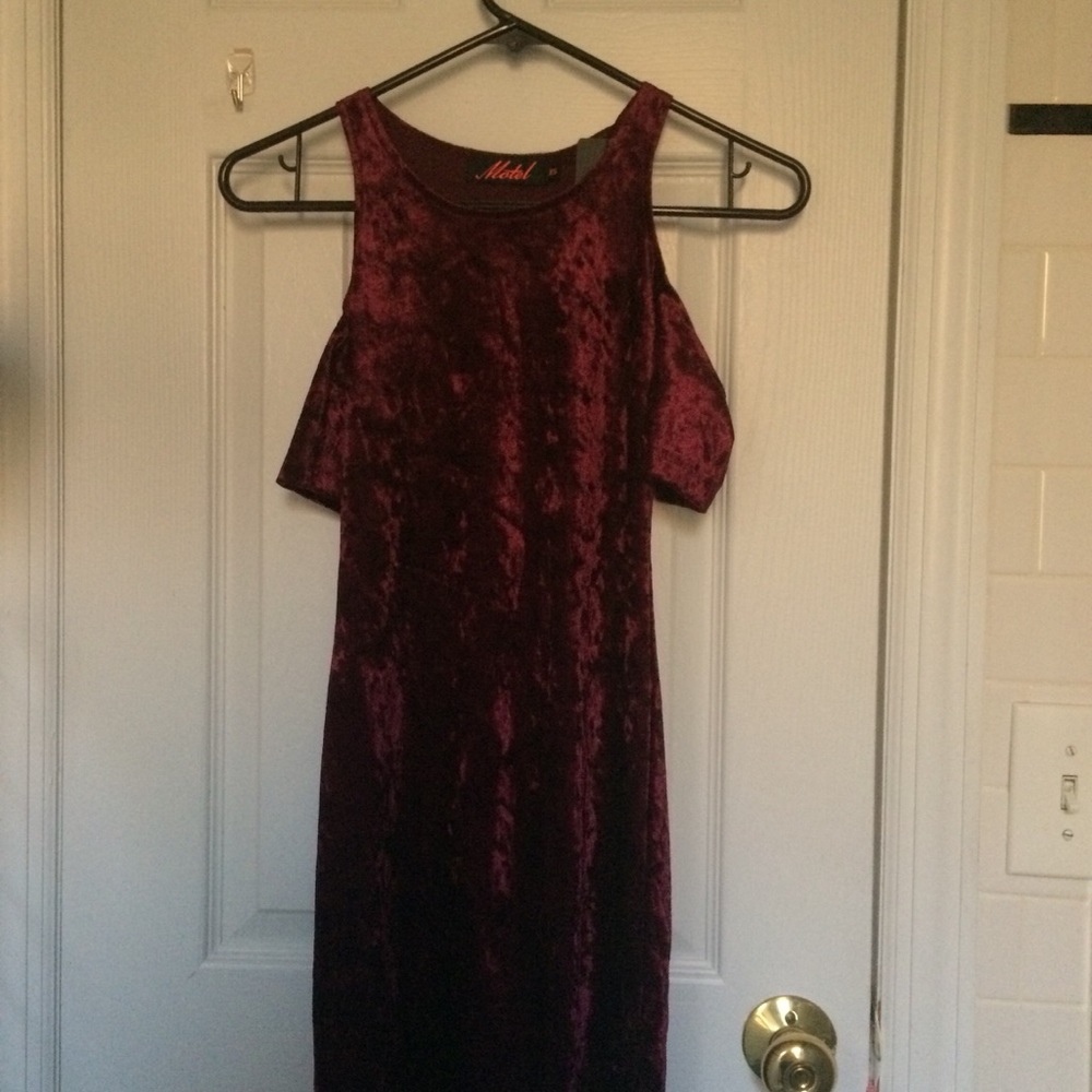 Beautiful burgundy suede dress